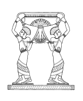 Een kleurplaat van  het oude egypte